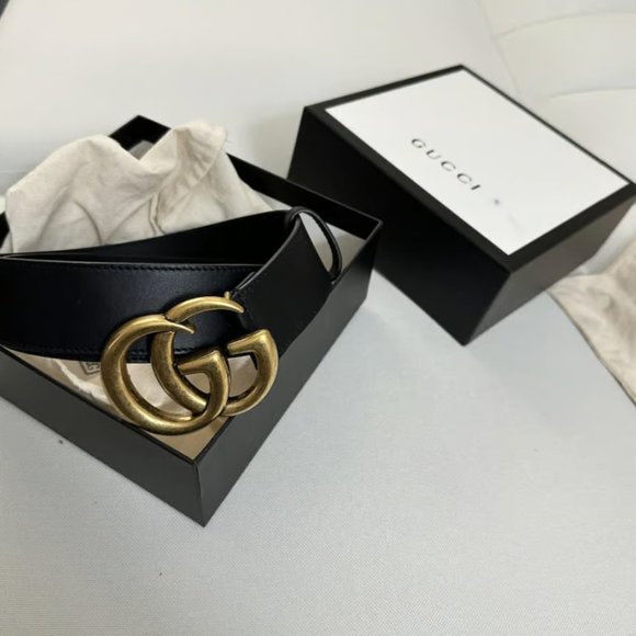 Gucci 2015 RE-EDITION WIDE LEATHER BELT - Picture 1 of 6